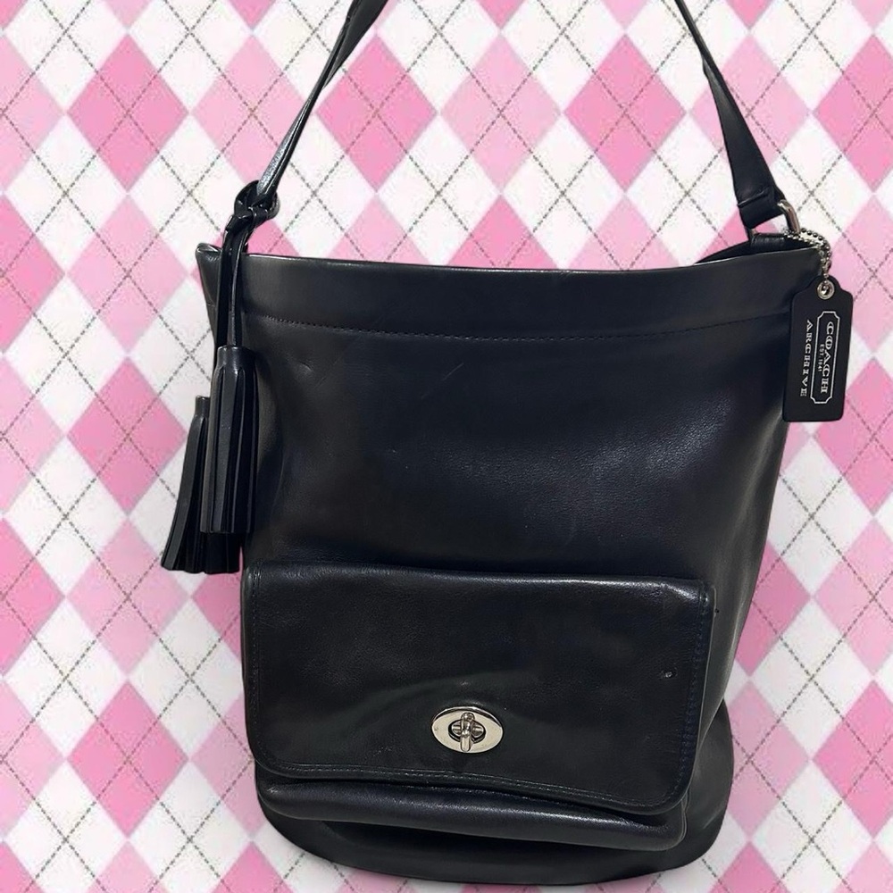 coach legacy archival bucket bag